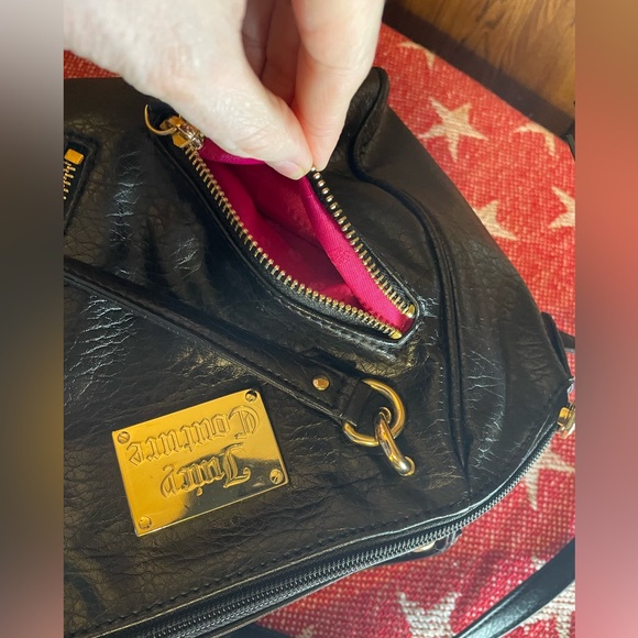 Juicy Couture Black Satchel with Gold Accents, EUC - Picture 9 of 13
